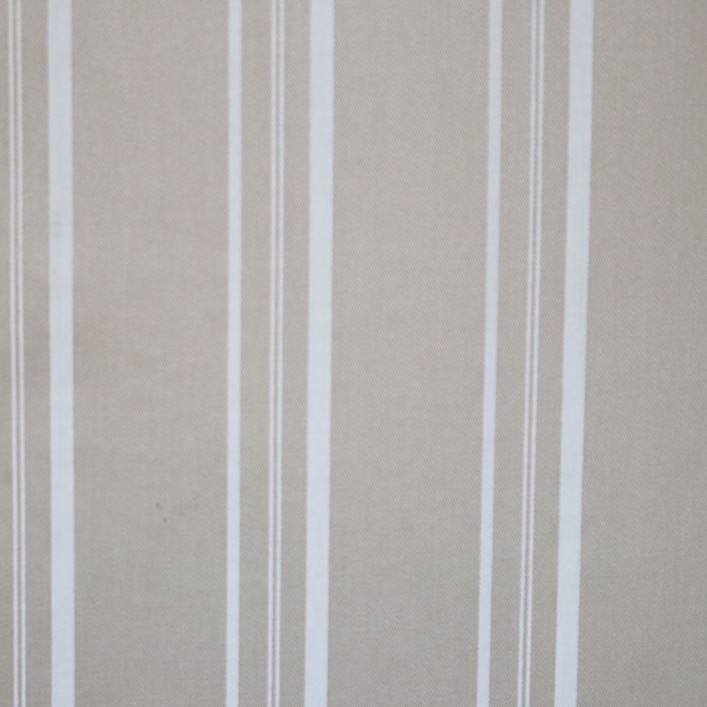 WESTONE HOME COLLECTION ACCENT COTTON SHOWER CURTAIN TAUPE/WHITE STRIPES - Picture 2 of 2